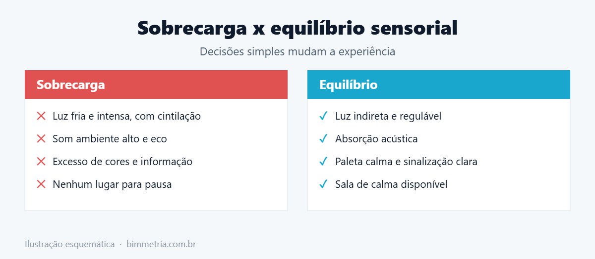Ambiente com sobrecarga x ambiente sensorial