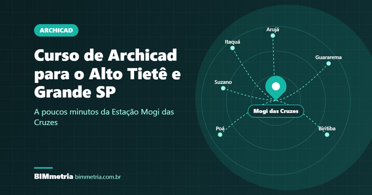 Curso de Archicad no Alto Tietê e Grande SP: Como Chegar à BIMmetria