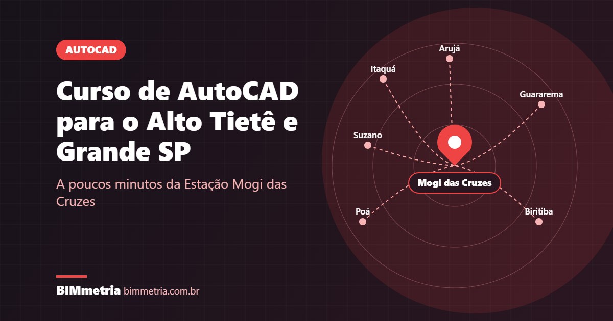 Curso de AutoCAD no Alto Tietê e Grande SP: Como Chegar à BIMmetria