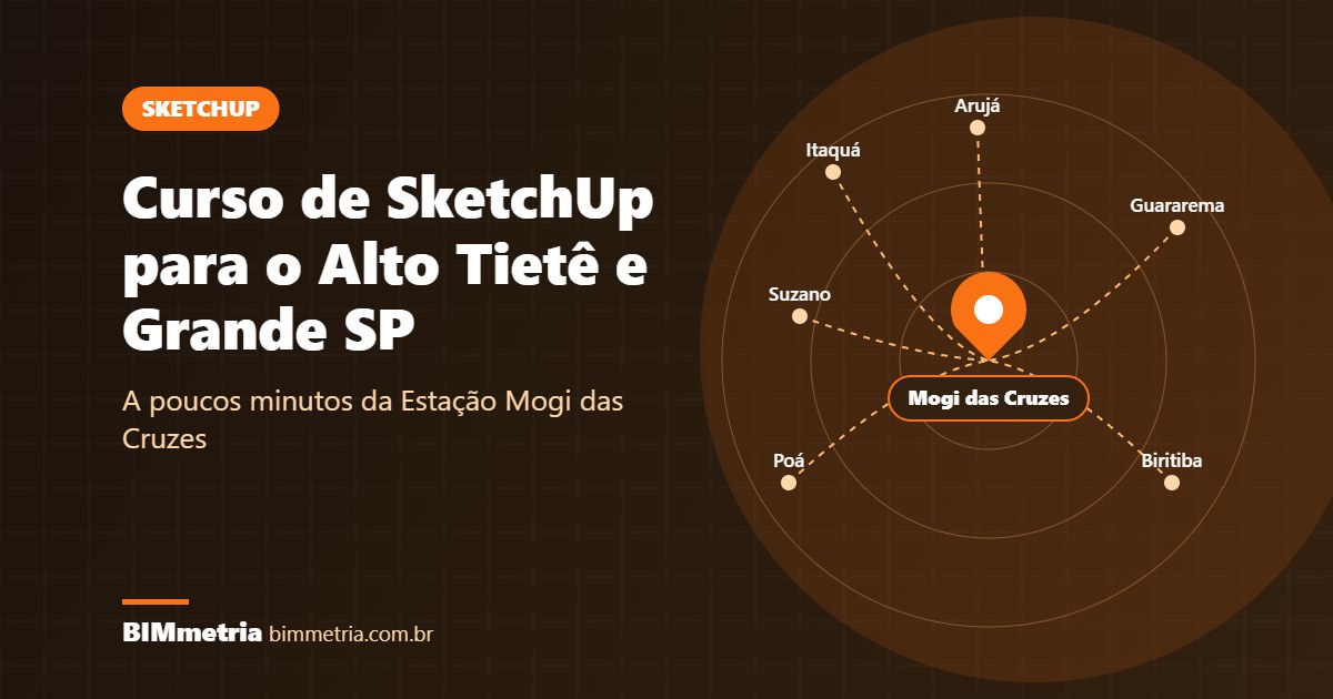 Curso de SketchUp no Alto Tietê e Grande SP: Como Chegar à BIMmetria