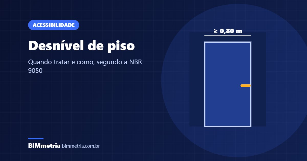 Desnível de piso: quando tratar e como, segundo a NBR 9050
