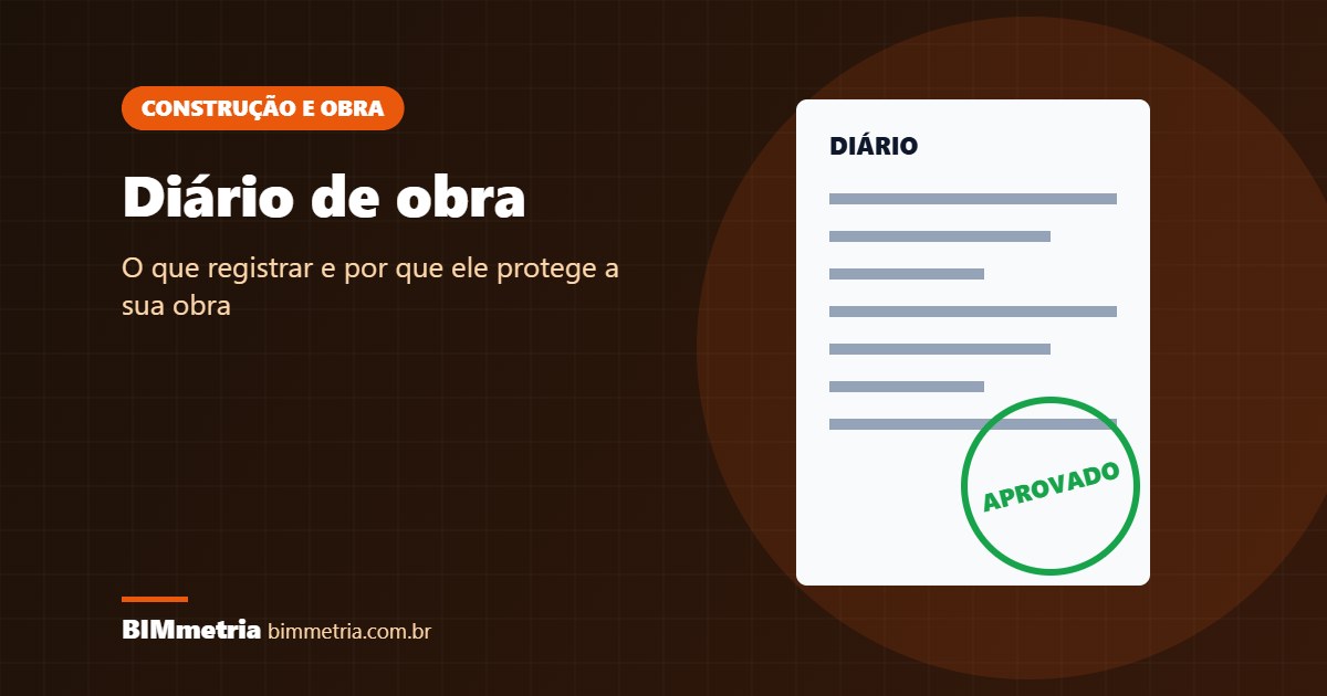 Diário de obra: o que é, o que registrar e modelo prático