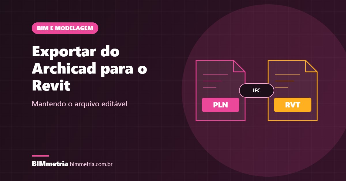 Como Exportar do Archicad para o Revit Mantendo o Arquivo Editável