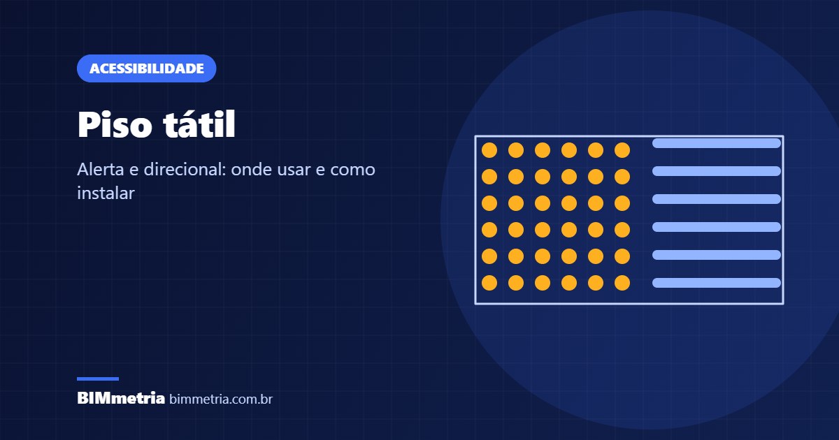 Piso tátil: alerta e direcional, onde usar e como instalar