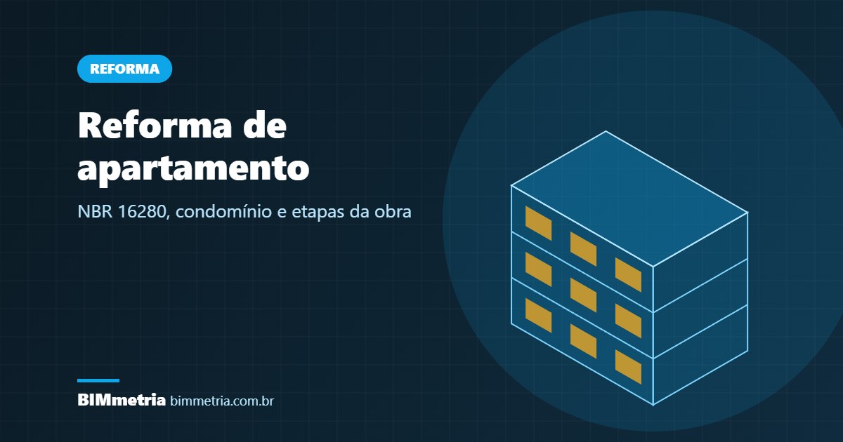 Reforma de apartamento: NBR 16280, condomínio e etapas