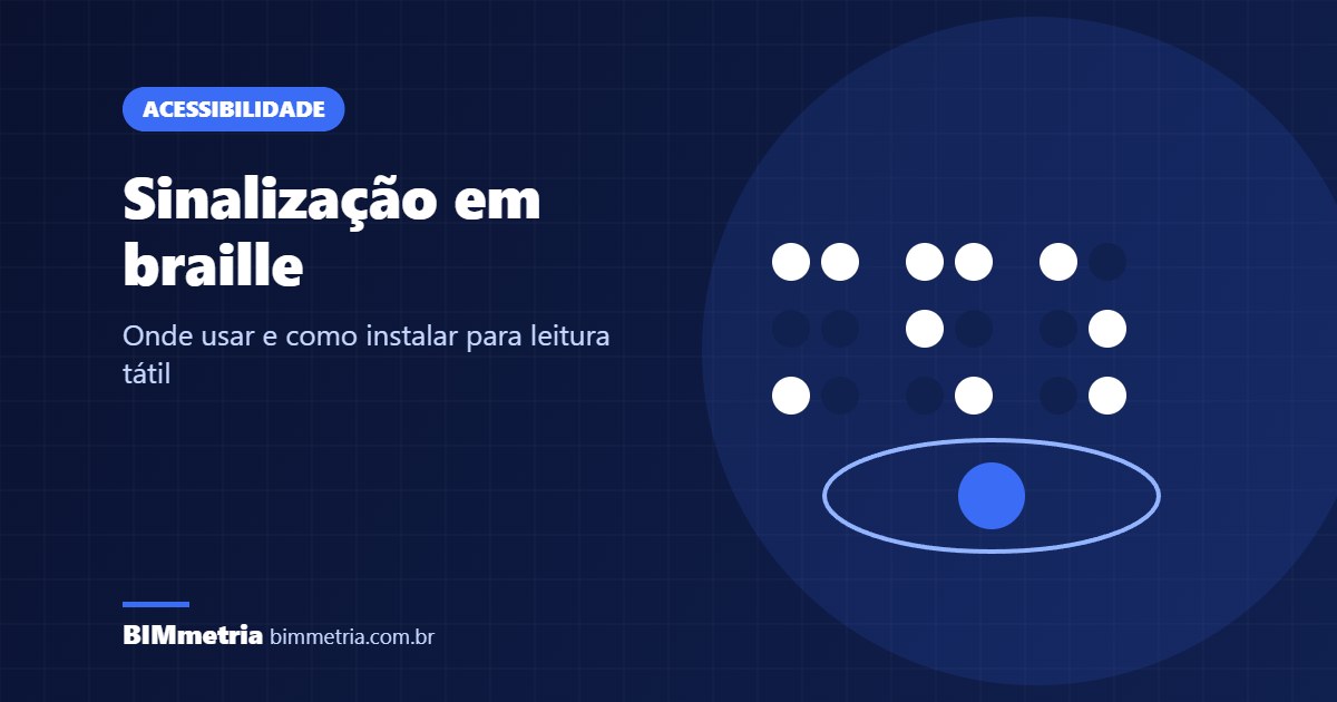 Sinalização em braille e tátil: onde usar e como instalar