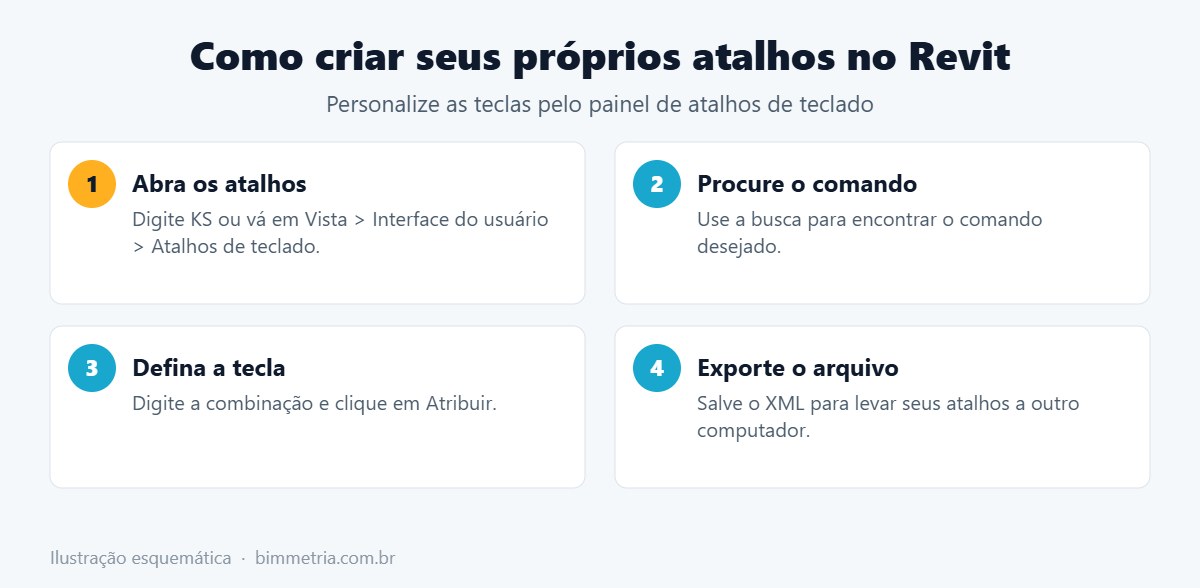 Passo a passo para criar atalhos do Revit personalizados