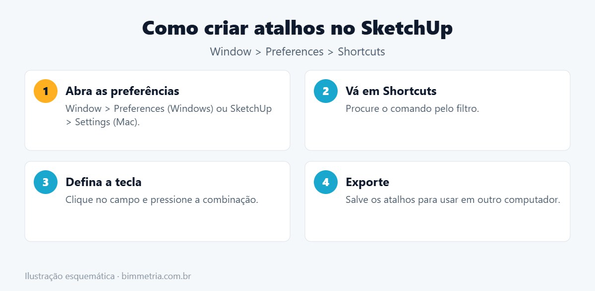 Passo a passo para criar atalhos no SketchUp