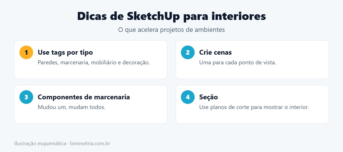 Dicas de SketchUp para interiores