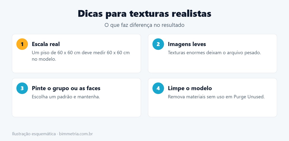 Dicas para usar texturas no SketchUp