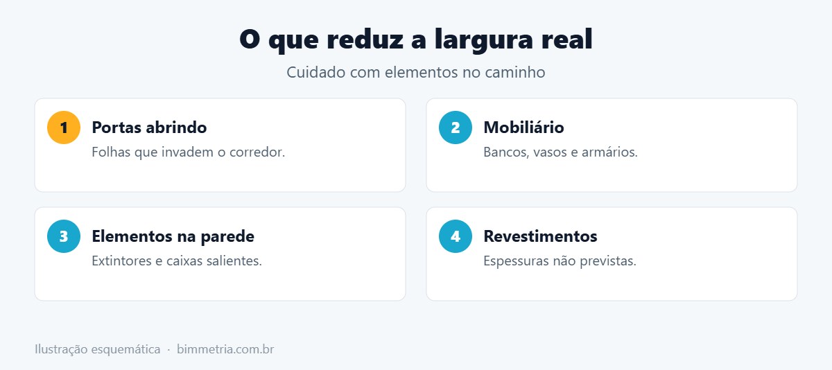 Cuidados com largura de corredor acessível