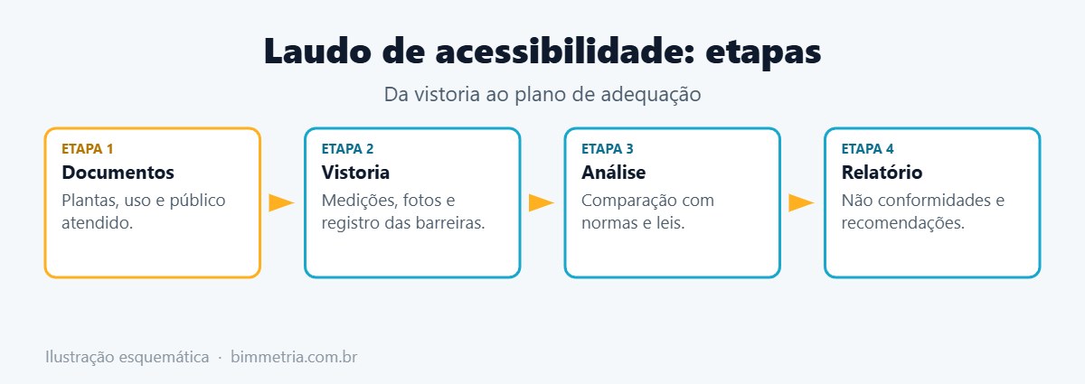 Etapas de um laudo de acessibilidade