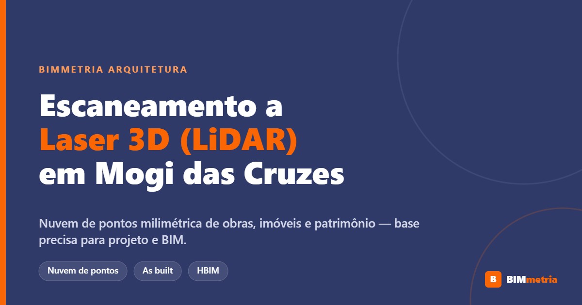 Escaneamento a laser 3D (LiDAR) em Mogi das Cruzes — BIMmetria Arquitetura