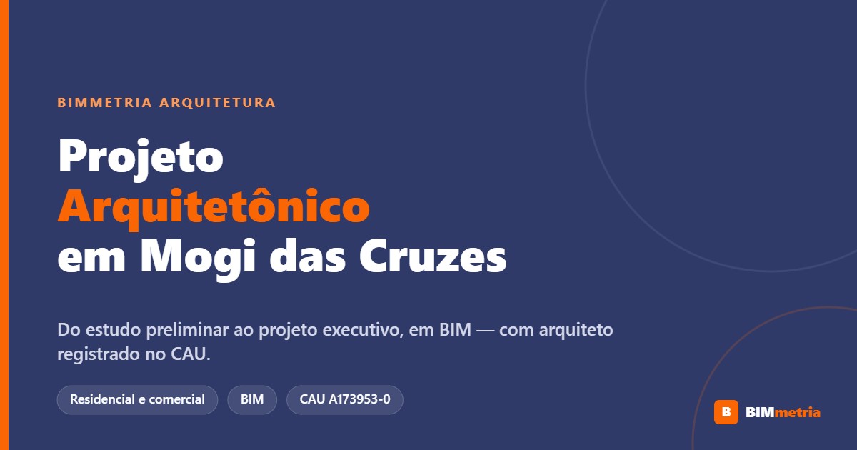 Projeto arquitetônico em Mogi das Cruzes — BIMmetria Arquitetura
