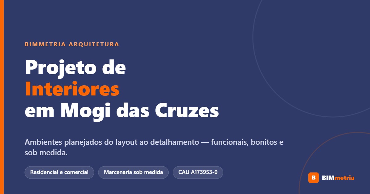 Projeto de interiores em Mogi das Cruzes — BIMmetria Arquitetura