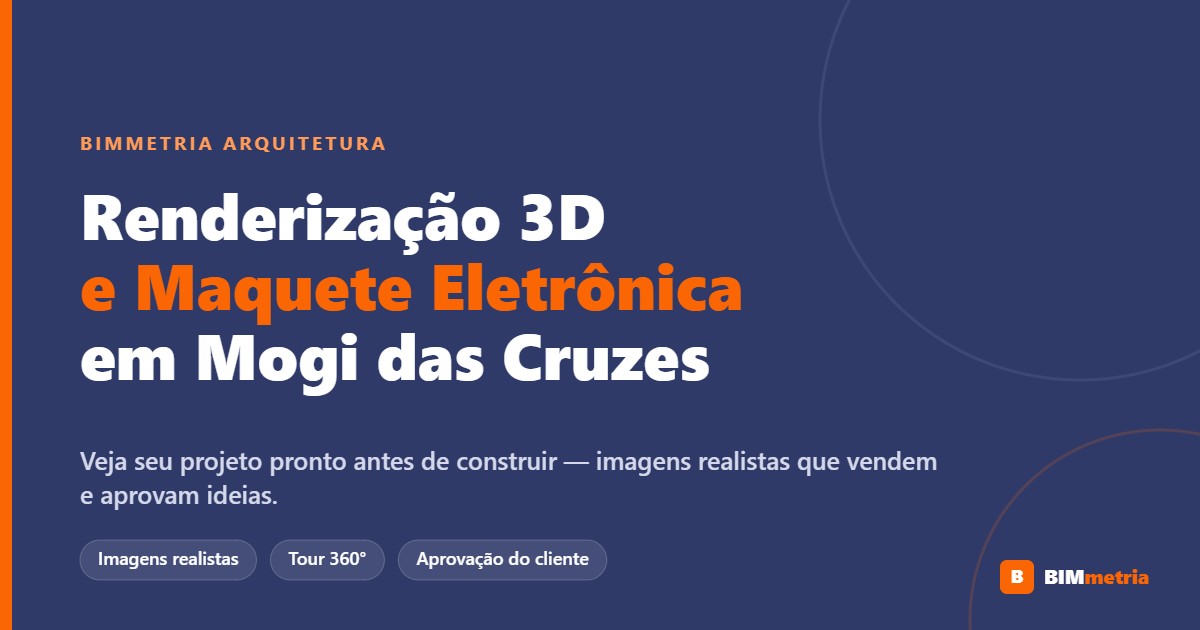 Renderização 3D e maquete eletrônica em Mogi das Cruzes — BIMmetria Arquitetura